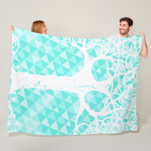Abstraktes Dreieck-Muster für Wild und Free Mint Fleecedecke
