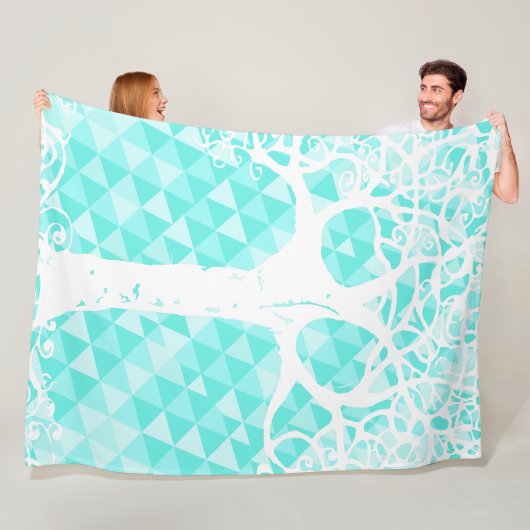 Abstraktes Dreieck-Muster für Wild und Free Mint Fleecedecke (Beispiel)