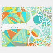 Abstraktes Dreieck-Muster für Wildtiere und Freie Fleecedecke (Vorderseite (Horizontal))