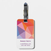 Abstraktes Dreieck-Muster Gepäckanhänger (Rückseite vertikal)