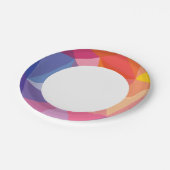 Abstraktes Dreieck-Muster Pappteller (Schrägansicht)