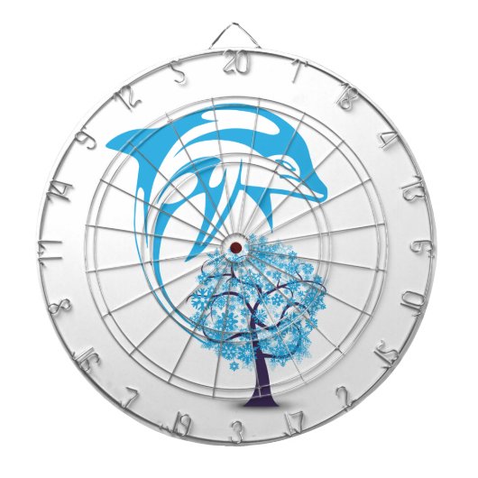 Abstraktes Druphin-Metallkäfig Dartscheibe (vorne)