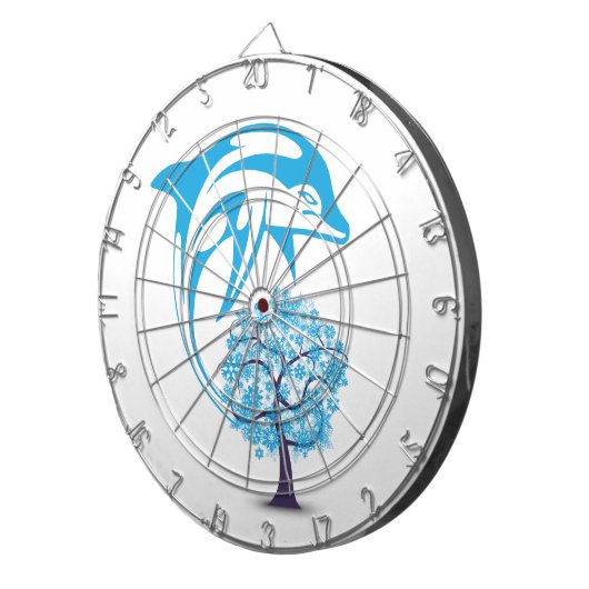 Abstraktes Druphin-Metallkäfig Dartscheibe (Vorderseite rechts)