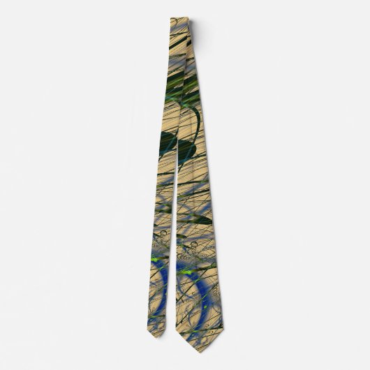 Abstraktes Dschungeldesign Krawatte (Rückseite)