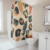 Abstraktes Dschungelnahtloses Muster, Wildtierrück Duschvorhang (Beispiel)