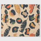 Abstraktes Dschungelnahtloses Muster, Wildtierrück Geschenkpapier (Flach)