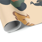 Abstraktes Dschungelnahtloses Muster, Wildtierrück Geschenkpapier (Rolleneckpunkt)