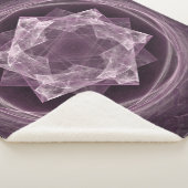 Abstraktes dunkelgraues Lila Fraktal Sherpadecke (3/4)