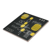 Abstraktes Dunkelklee Fliese (Seite)