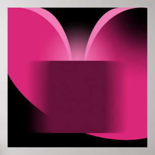 Abstraktes Dunkles Rosa Luxus mit Schwarz AP0004 Poster