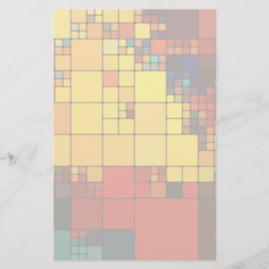 abstraktes, dynamisches Regenbogengeometrie Briefpapier (Vorderseite)