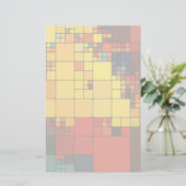 abstraktes, dynamisches Regenbogengeometrie Briefpapier (Stehend Vorderseite)