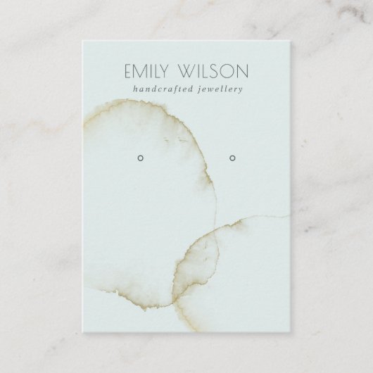 ABSTRAKTES EARRING-DISPLAY-LOGO VON WASSER AQUA BL VISITENKARTE (Vorderseite)