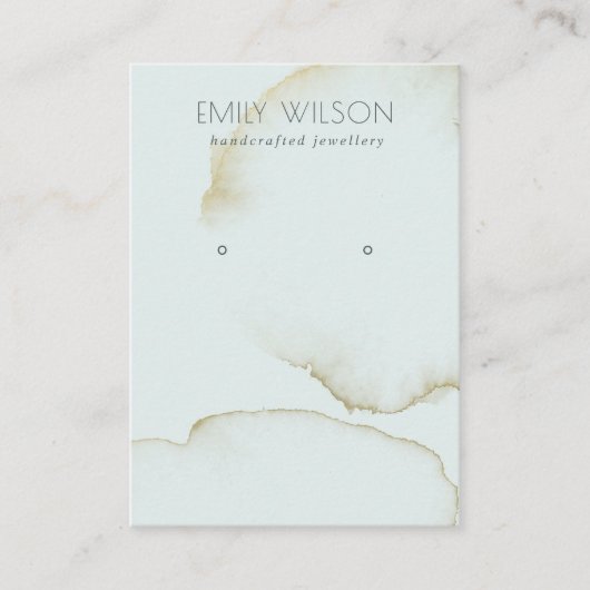 ABSTRAKTES EARRING-DISPLAY-LOGO VON WASSER AQUA BL VISITENKARTE (Vorderseite)