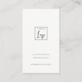 ABSTRAKTES EARRING-DISPLAY-LOGO VON WASSER AQUA BL VISITENKARTE (Rückseite)