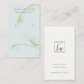 ABSTRAKTES EARRING-DISPLAY-LOGO VON WASSER AQUA BL VISITENKARTE (Vorne/Hinten)