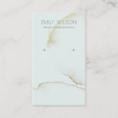 ABSTRAKTES EARRING-DISPLAY-LOGO VON WASSER AQUA BL VISITENKARTE (Vorderseite)