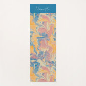 Abstraktes Ebru Yogamatte (Vorderseite)