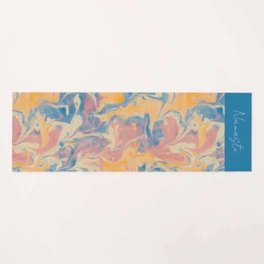 Abstraktes Ebru Yogamatte (Vorderseite (Horizontal))