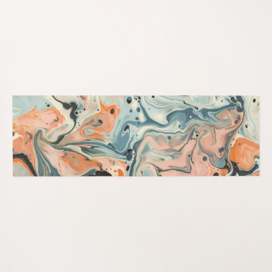 Abstraktes Ebru Yogamatte (Rückseite (Horizontal))