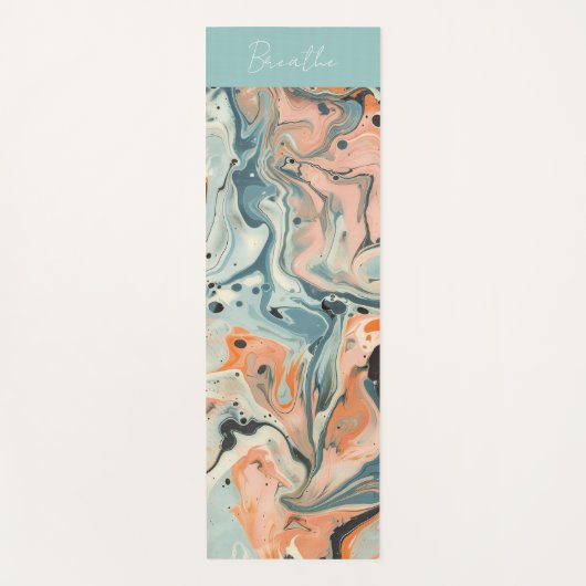 Abstraktes Ebru Yogamatte (Vorderseite)