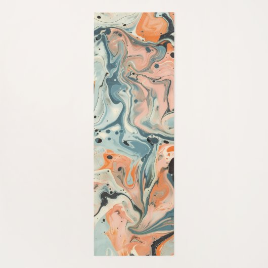 Abstraktes Ebru Yogamatte (Rückseite)