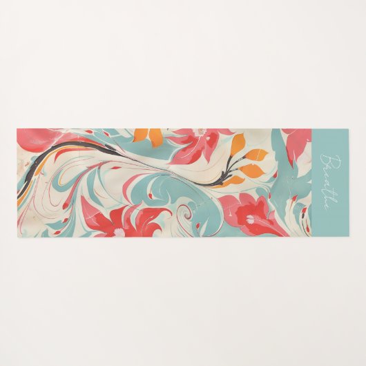 Abstraktes Ebru Yogamatte (Rückseite (Horizontal))