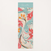 Abstraktes Ebru Yogamatte (Vorderseite)