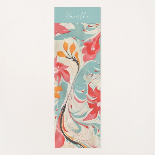 Abstraktes Ebru Yogamatte (Vorderseite)