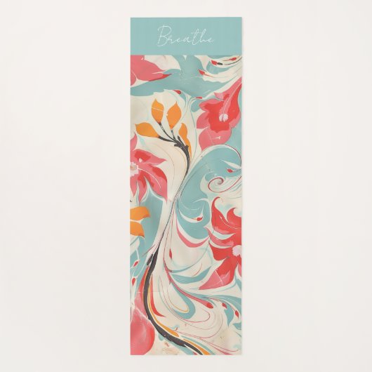 Abstraktes Ebru Yogamatte (Rückseite)