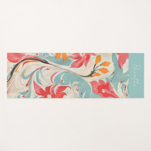 Abstraktes Ebru Yogamatte (Vorderseite (Horizontal))