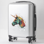 Abstraktes Einhorn Aufkleber (Koffer)