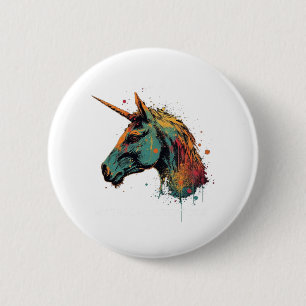 Abstraktes Einhorn Button