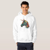 Abstraktes Einhorn Hoodie (Vorne ganz)