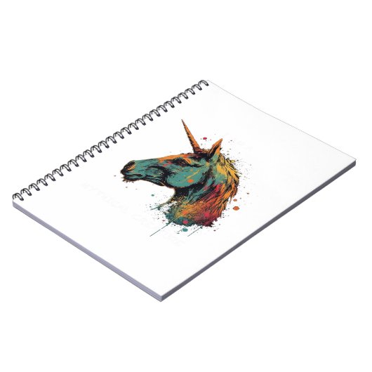 Abstraktes Einhorn Notizblock (Linke Seite)