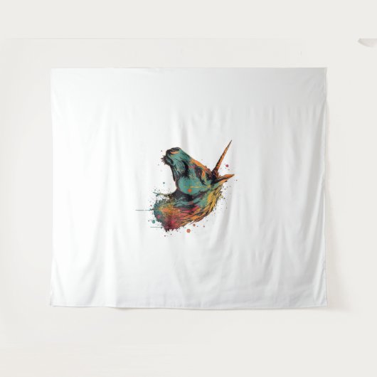 Abstraktes Einhorn Wandteppich (Vorderseite (Horizontal))