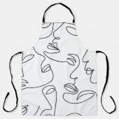 Abstraktes, einzeiliges Gesichtsmuster Schürze (Vorderseite)