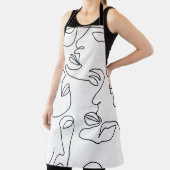 Abstraktes, einzeiliges Gesichtsmuster Schürze (InSitu)