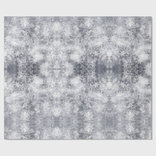 Abstraktes Eisgrau-Wintermuster, Geschenkpapier (Flach)