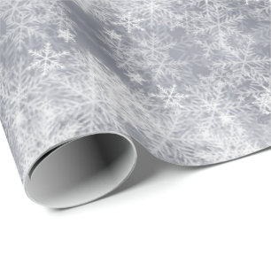 Abstraktes Eisgrau-Wintermuster, Geschenkpapier