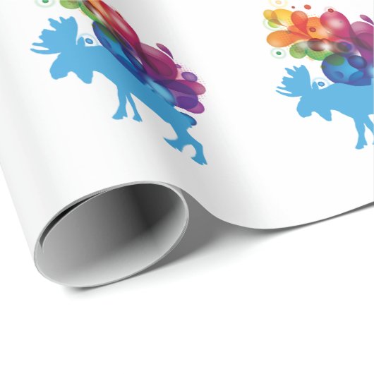 Abstraktes Elch-Wrapper Geschenkpapier (Rolleneckpunkt)