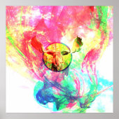 Abstraktes Elchposter Poster (Vorne)