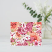 Abstraktes elegantes Blumendesign Postkarte (Stehend Vorderseite)