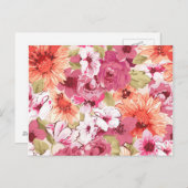 Abstraktes elegantes Blumendesign Postkarte (Vorne/Hinten)