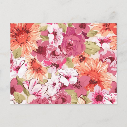 Abstraktes elegantes Blumendesign Postkarte (Vorderseite)