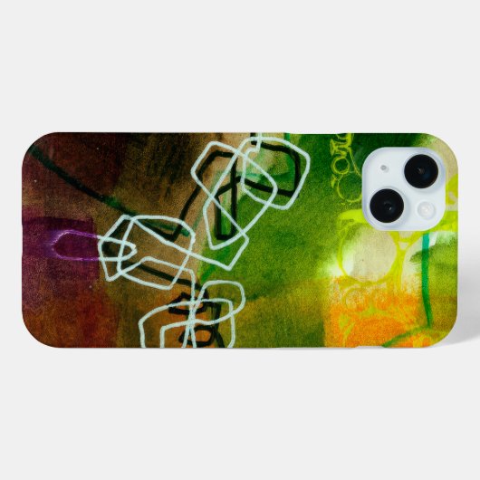 Abstraktes elegantes, buntes Malmuster Case-Mate iPhone Hülle (Rückseite (Horizontal))