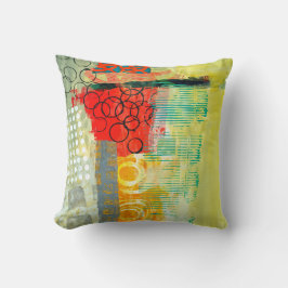 Abstraktes elegantes, buntes Malmuster Kissen