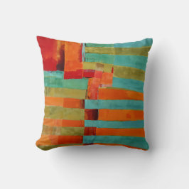 Abstraktes elegantes, buntes Malmuster Kissen