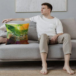 Abstraktes elegantes, buntes Malmuster Kissen