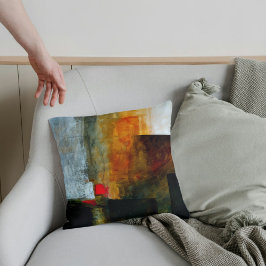 Abstraktes elegantes, buntes Malmuster Kissen